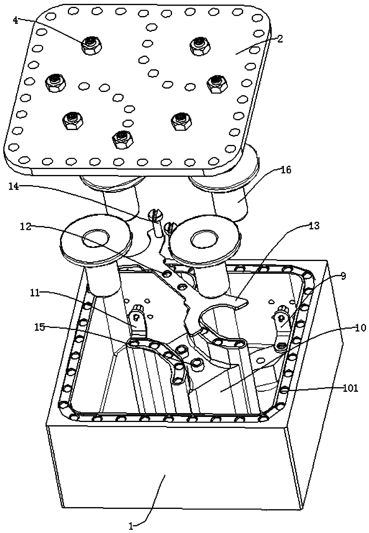 Low-frequency project ultra-strong capacitive coupling structure