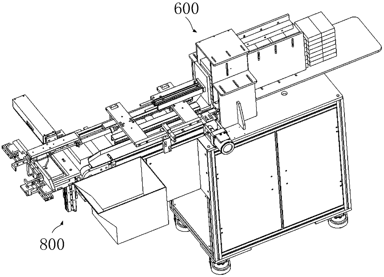 Finished pen packaging box stacking device