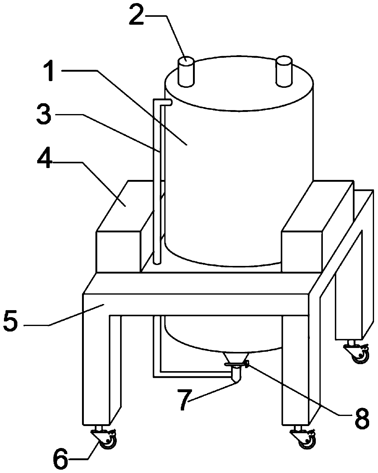 Emulsifying device being convenient for taking material and used for cosmetic production