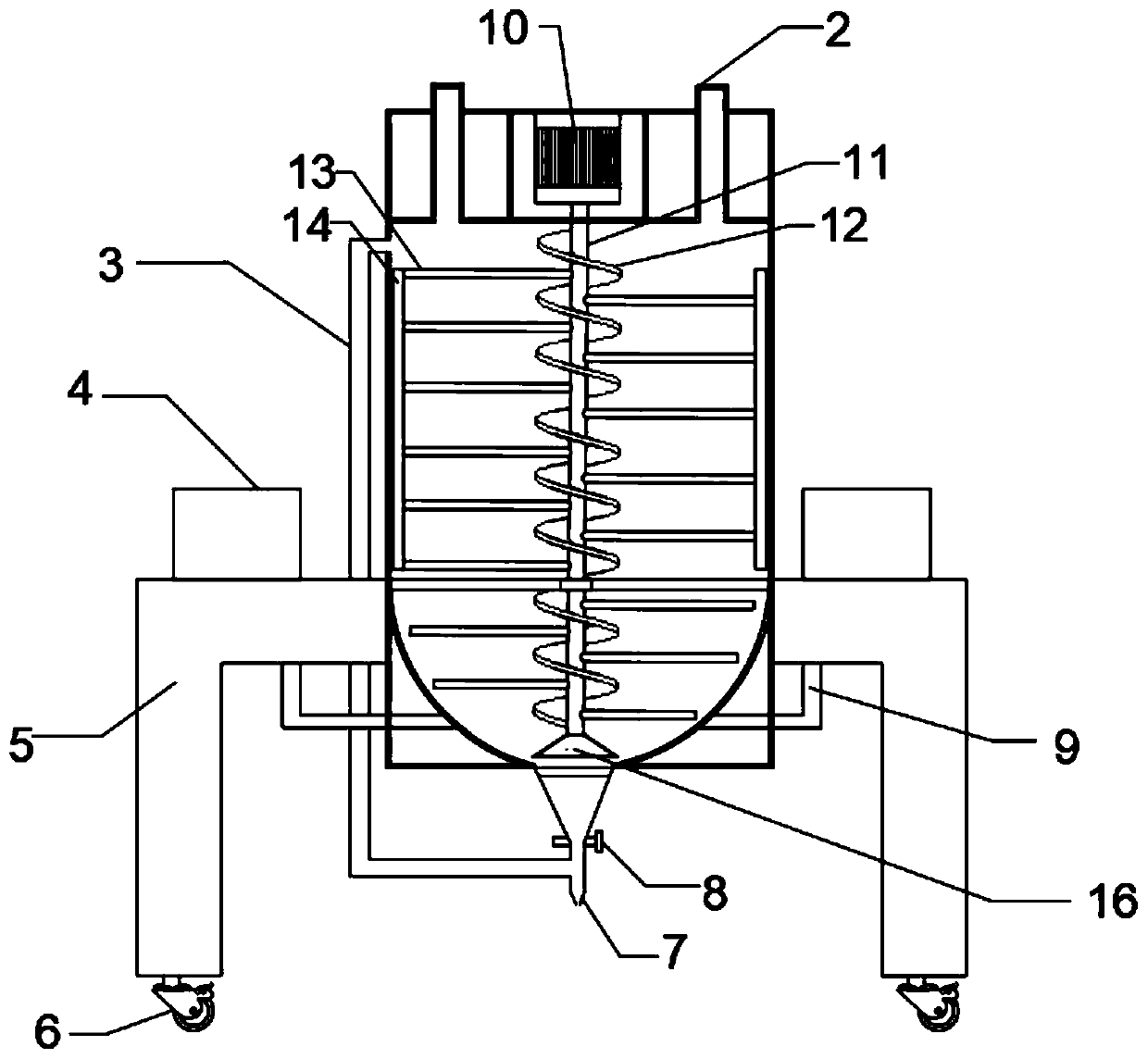 Emulsifying device being convenient for taking material and used for cosmetic production