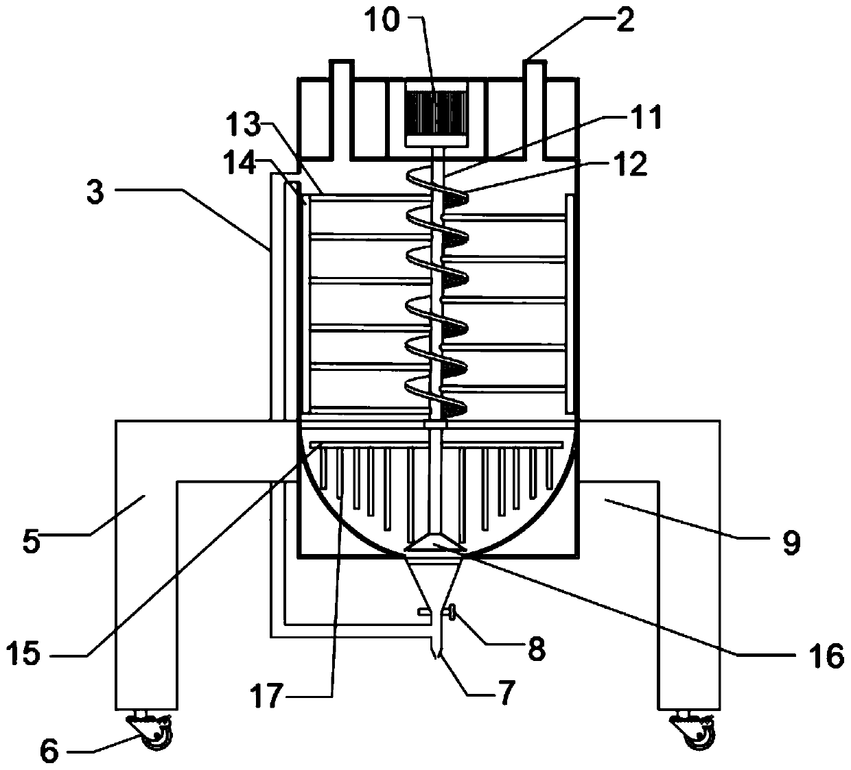 Emulsifying device being convenient for taking material and used for cosmetic production