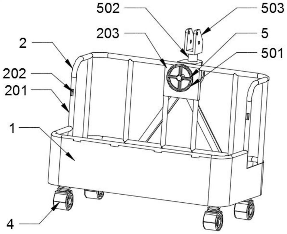 Hanging basket for construction machinery