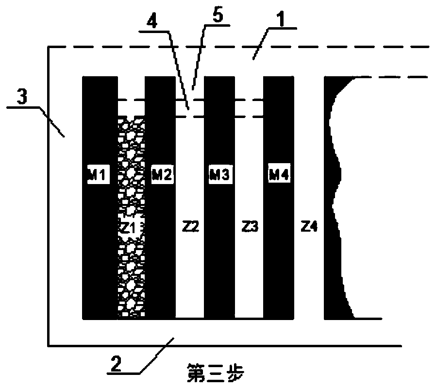 Centralized filling roadway layering stepping mining and filling "three under" mining method for approximately horizontal superhigh seam