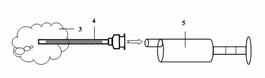 Molecular engram integral-pin type extraction device suitable for gas chromatography analysis