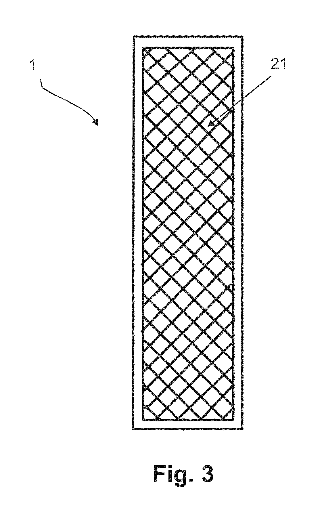 Method for manufacturing a molding element by fritting with a completely planar unfritted portion, and corresponding molding element