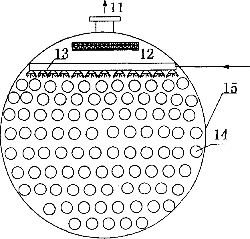 Jet flow circulated sprinkling falling-film evaporator