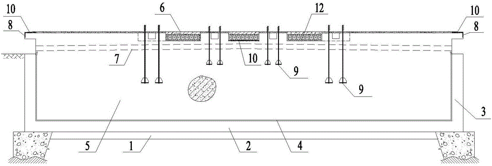 Construction method of cold box foundation lined with box body thin metal plates