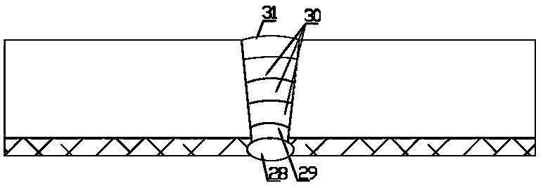 Full-automatic argon arc welding method of circumferential weld of large-caliber bimetal composite pipe