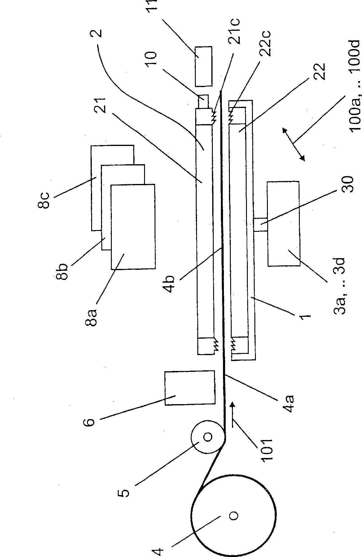 Device and method for tensioning screens and their use in printing presses as well as screen frame and silk screen printing press