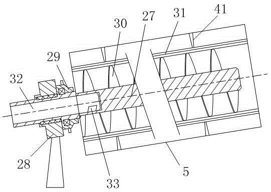 A vacuum suction type screw extrusion solid-liquid separation system