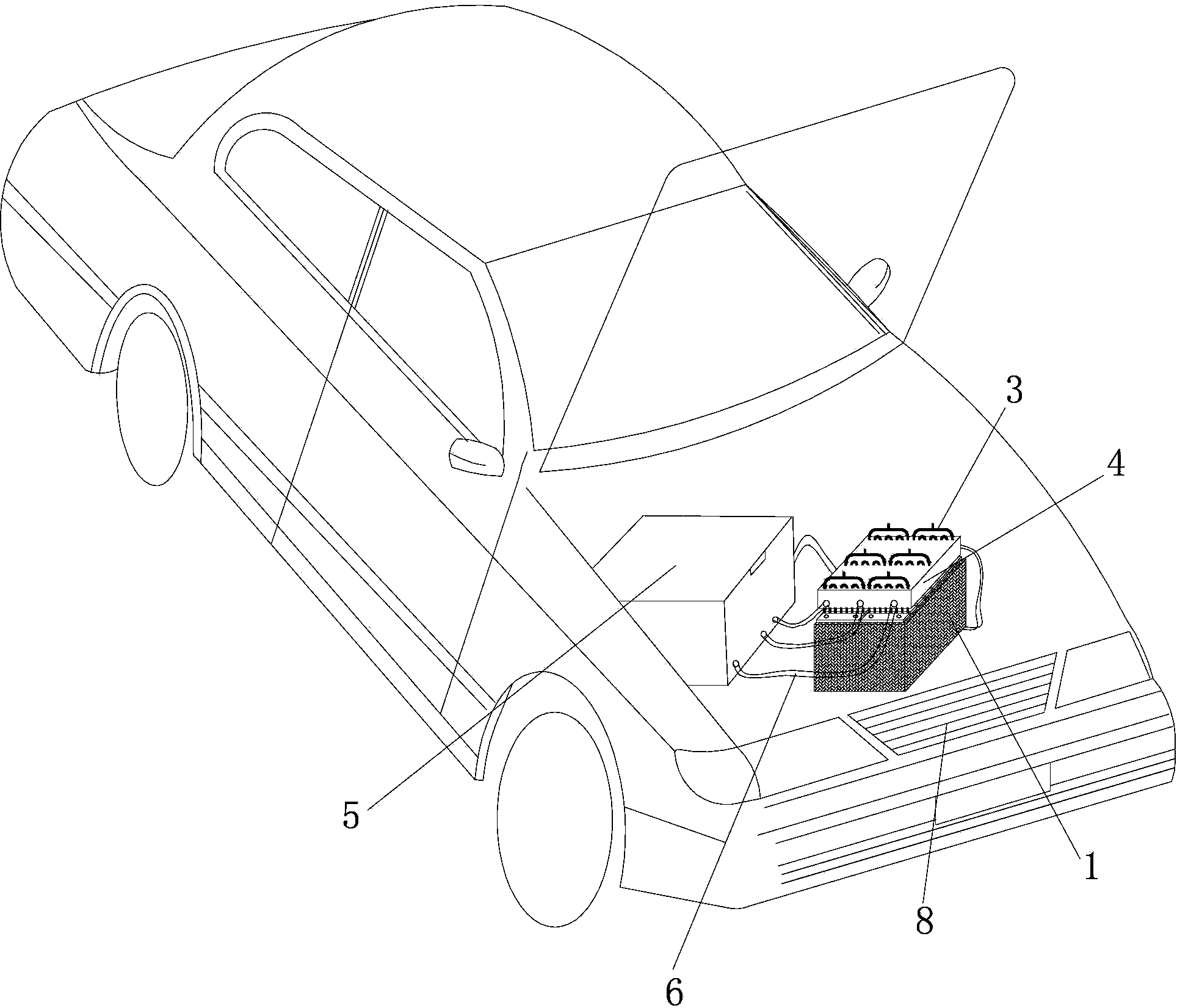 Power battery water-cooled heat dissipation system of electric automobile