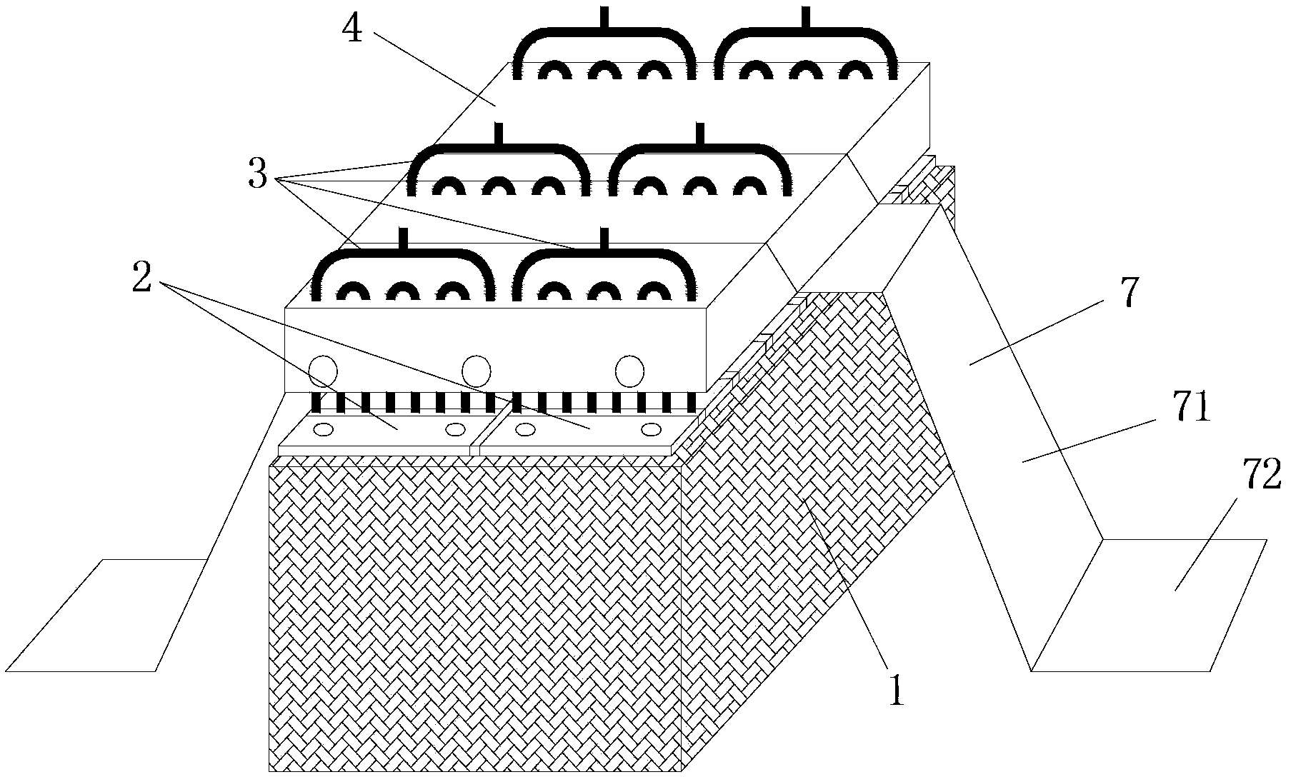 Power battery water-cooled heat dissipation system of electric automobile