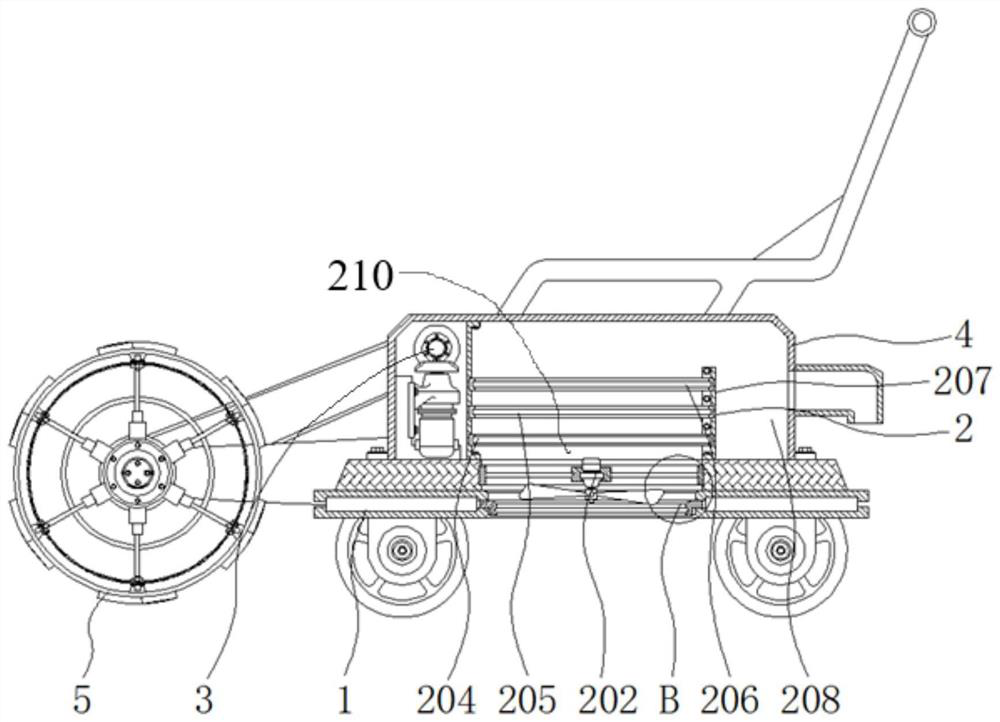 A layered weeding device with deodorizing effect for gardens