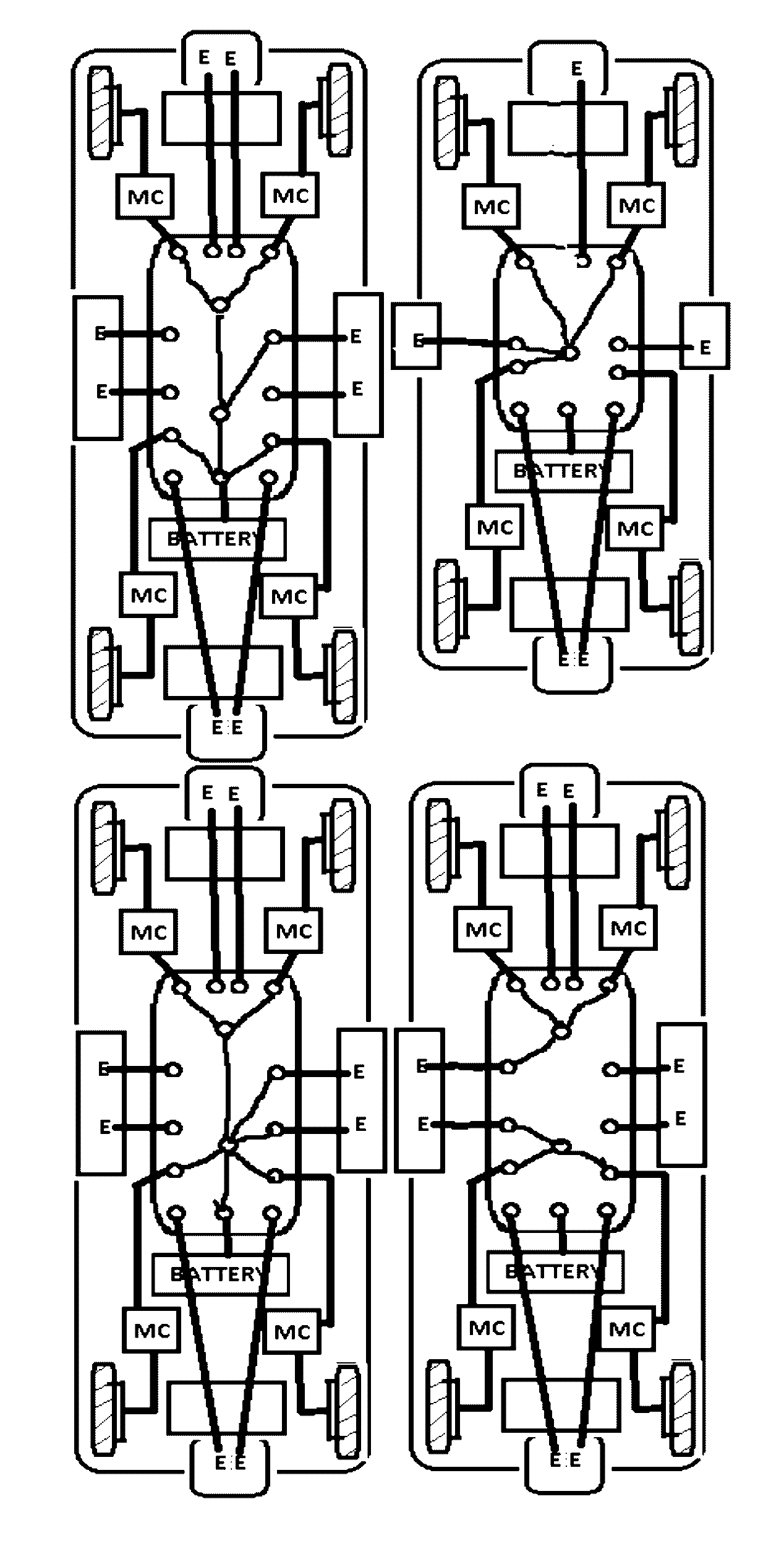 Transportation system of combined vehicles multi-coupled at highway speeds for electrical energy transfer and sharing