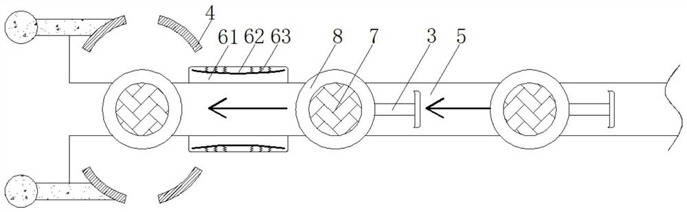 Induction quenching automatic intermittent supply device