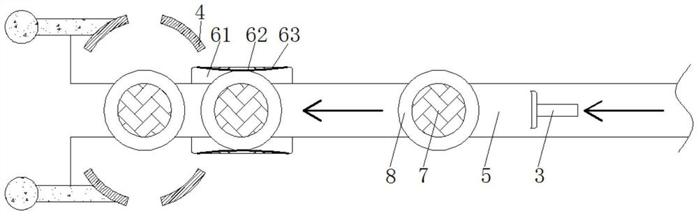 Induction quenching automatic intermittent supply device