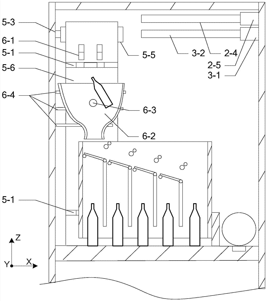 A processing mechanism for single-row bowling pins