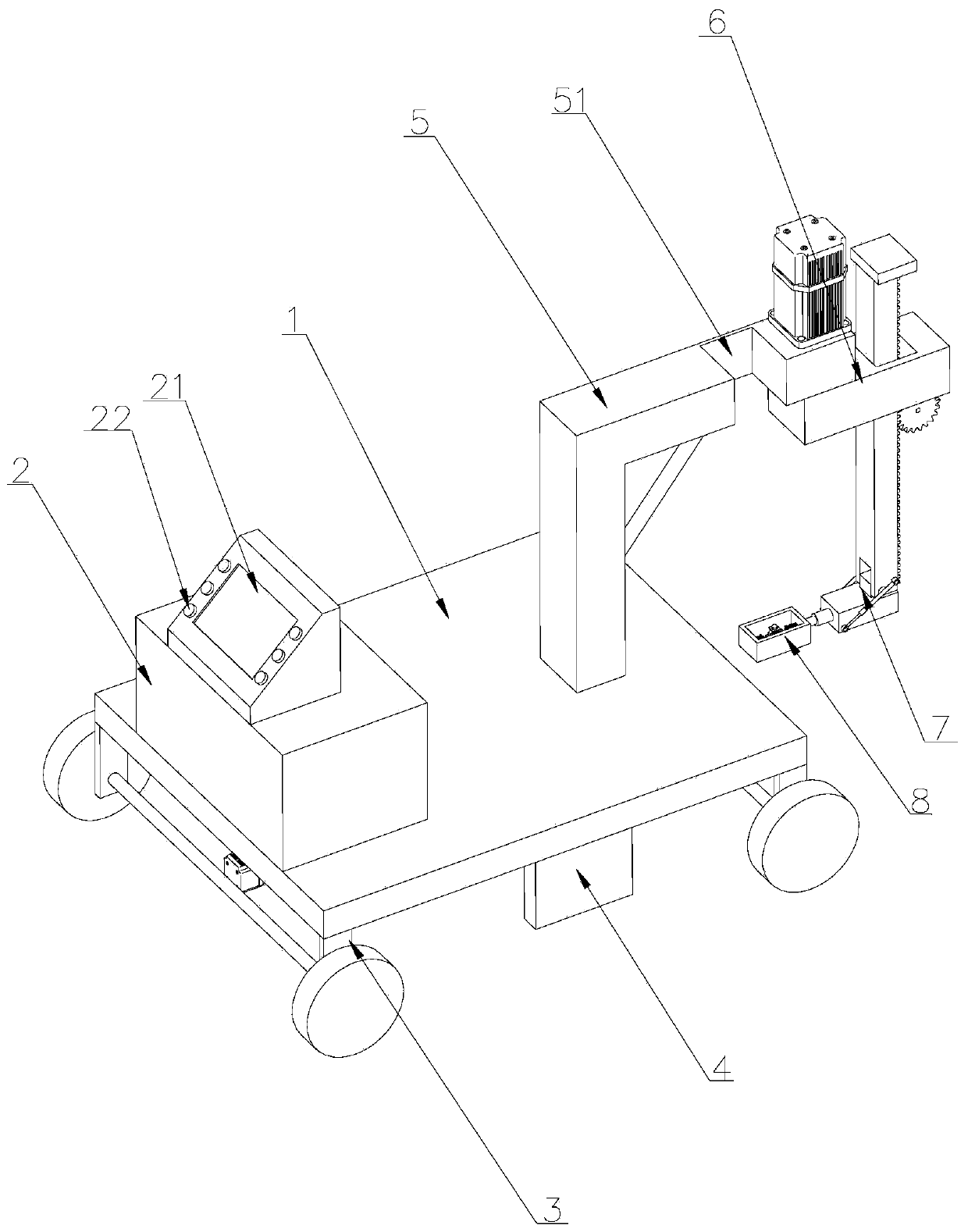 Detection device applied to bridge cracks