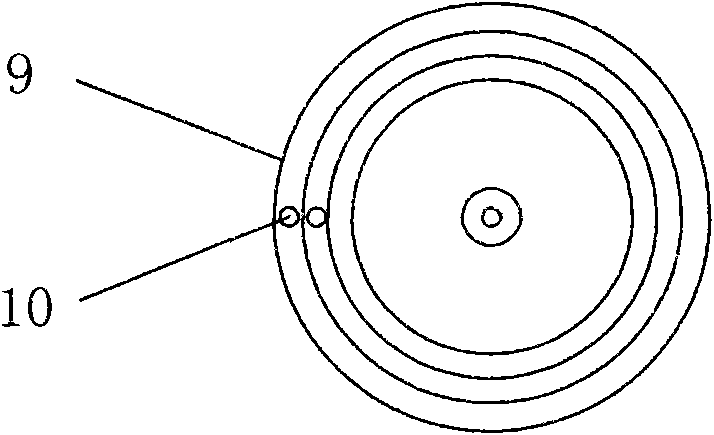 Energy acquisition device of power generation assembly combining energy of wind, tidal current and wave