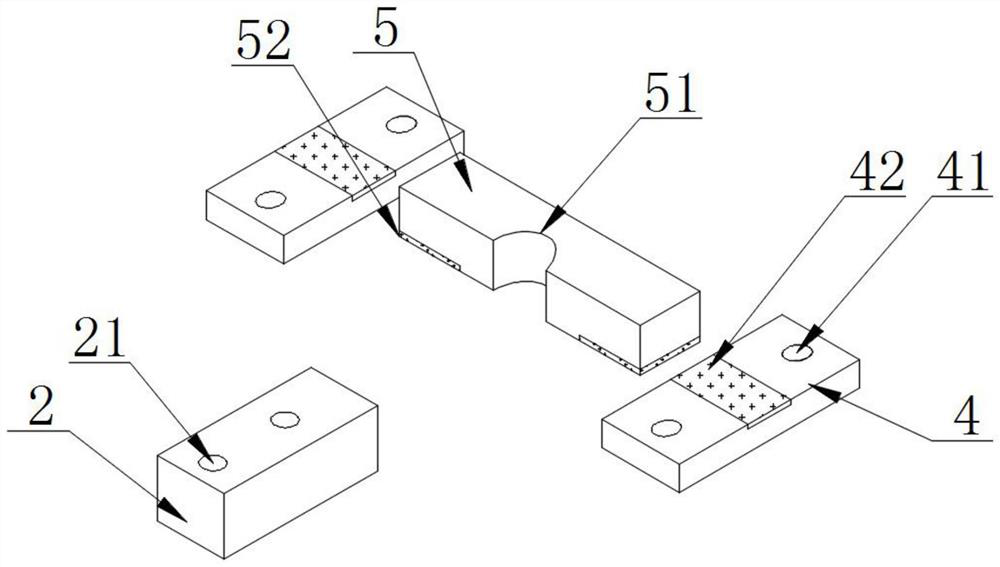 Continuous clamping jig for LED (light-emitting diode) spacer column