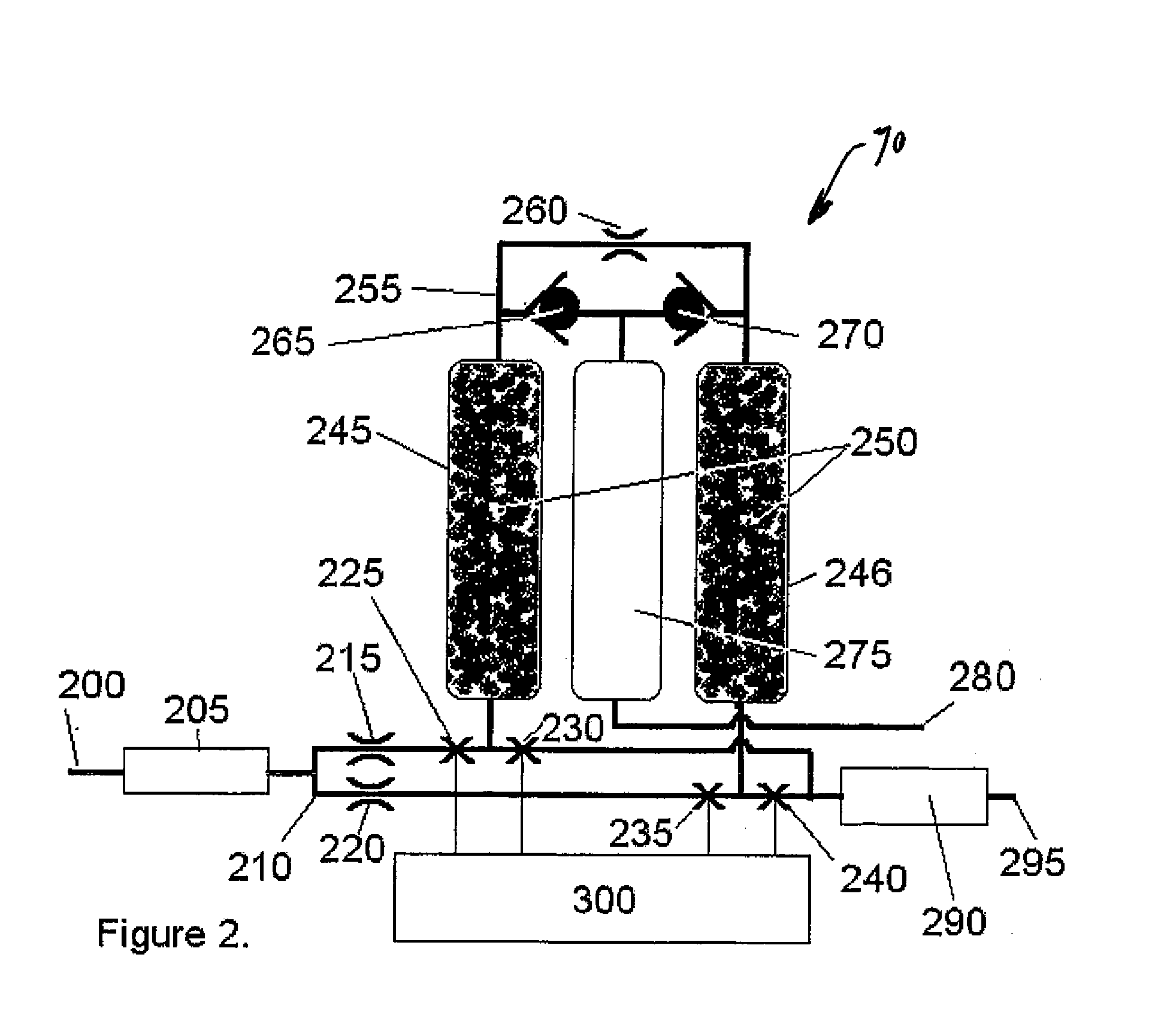 Plasma spectroscopy system with a gas supply