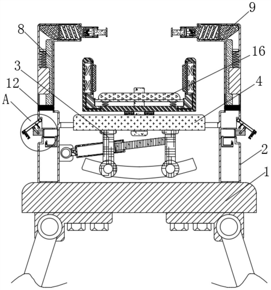 Rain-proof surveying and mapping auxiliary support device capable of automatically adjusting water balance