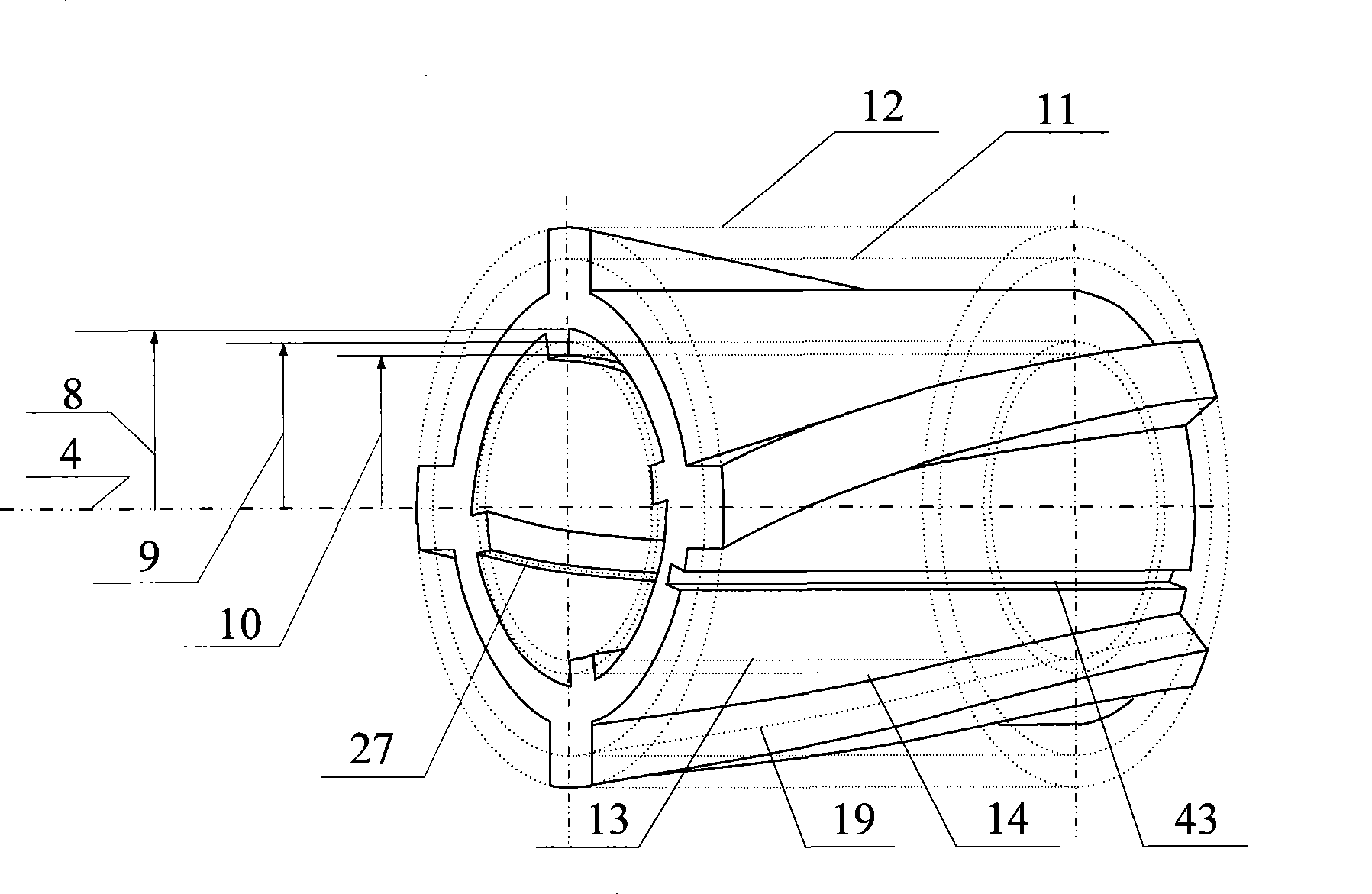 Self-wind cooled rotor double-stator magneto resistance genus motor