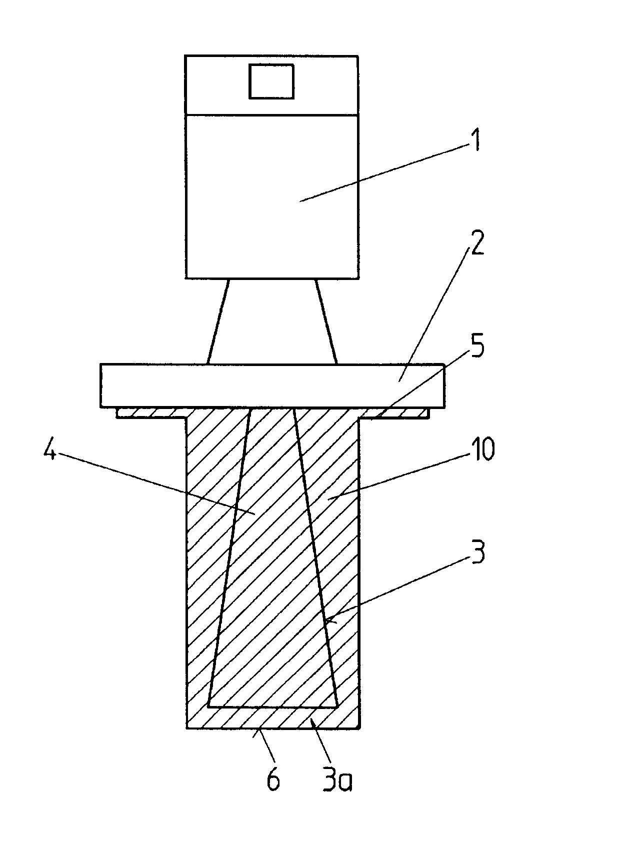 Horn antenna for a radar device