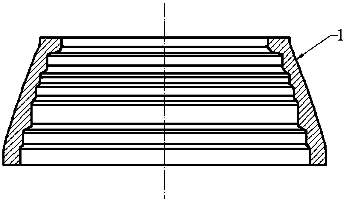 Method for formation of beta-phase titanium alloy multi-step large profiled ring