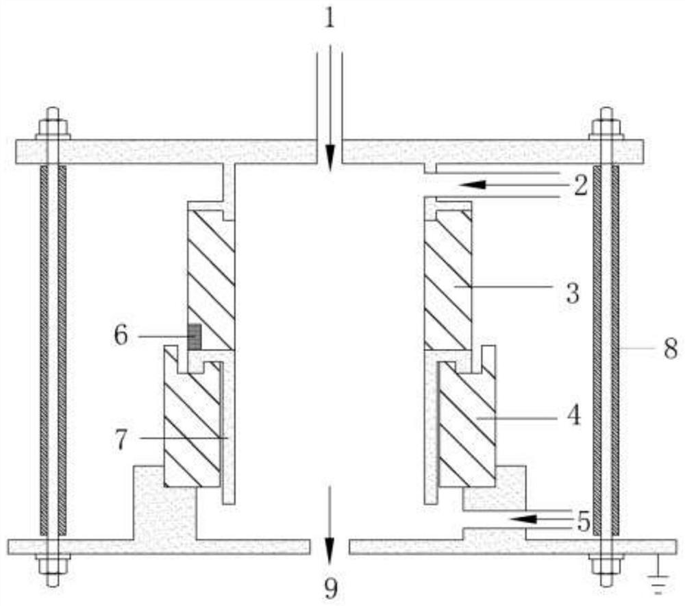 Reactor for preparing synthesis gas by reforming liquid fuel through plasma and application