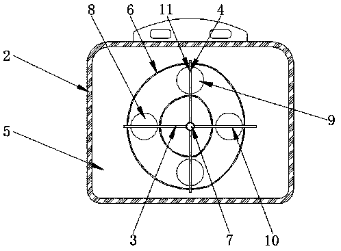 Unbalanced rotating device for lever