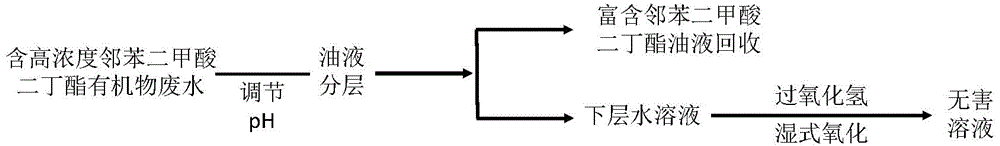 Method for processing high-concentration dibutyl phthalate-containing organic waste water