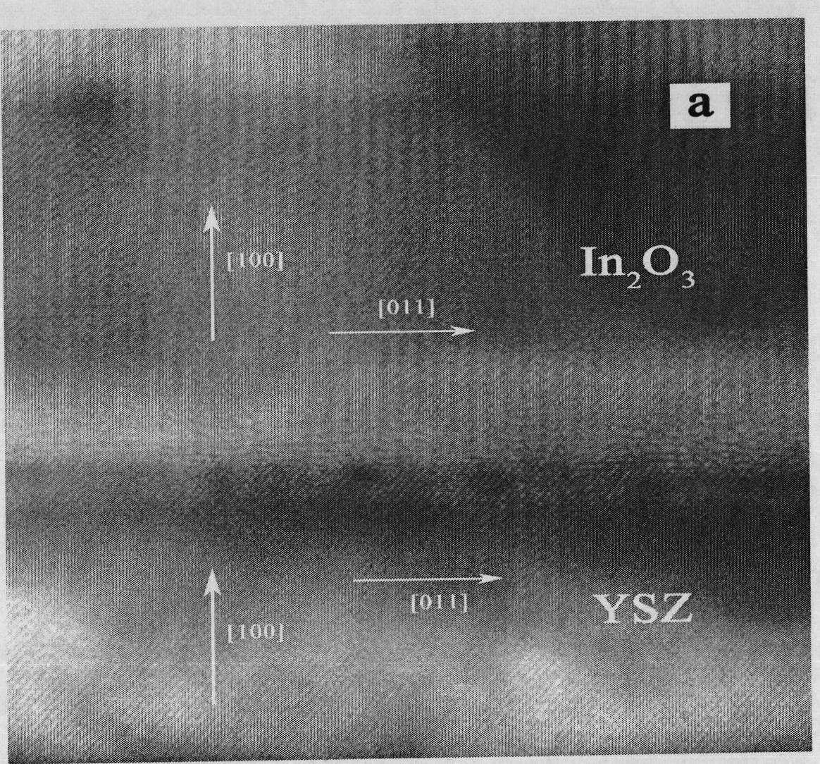 Method for preparing cubic indium oxide single-crystal film on yttrium-doped zirconia substrate