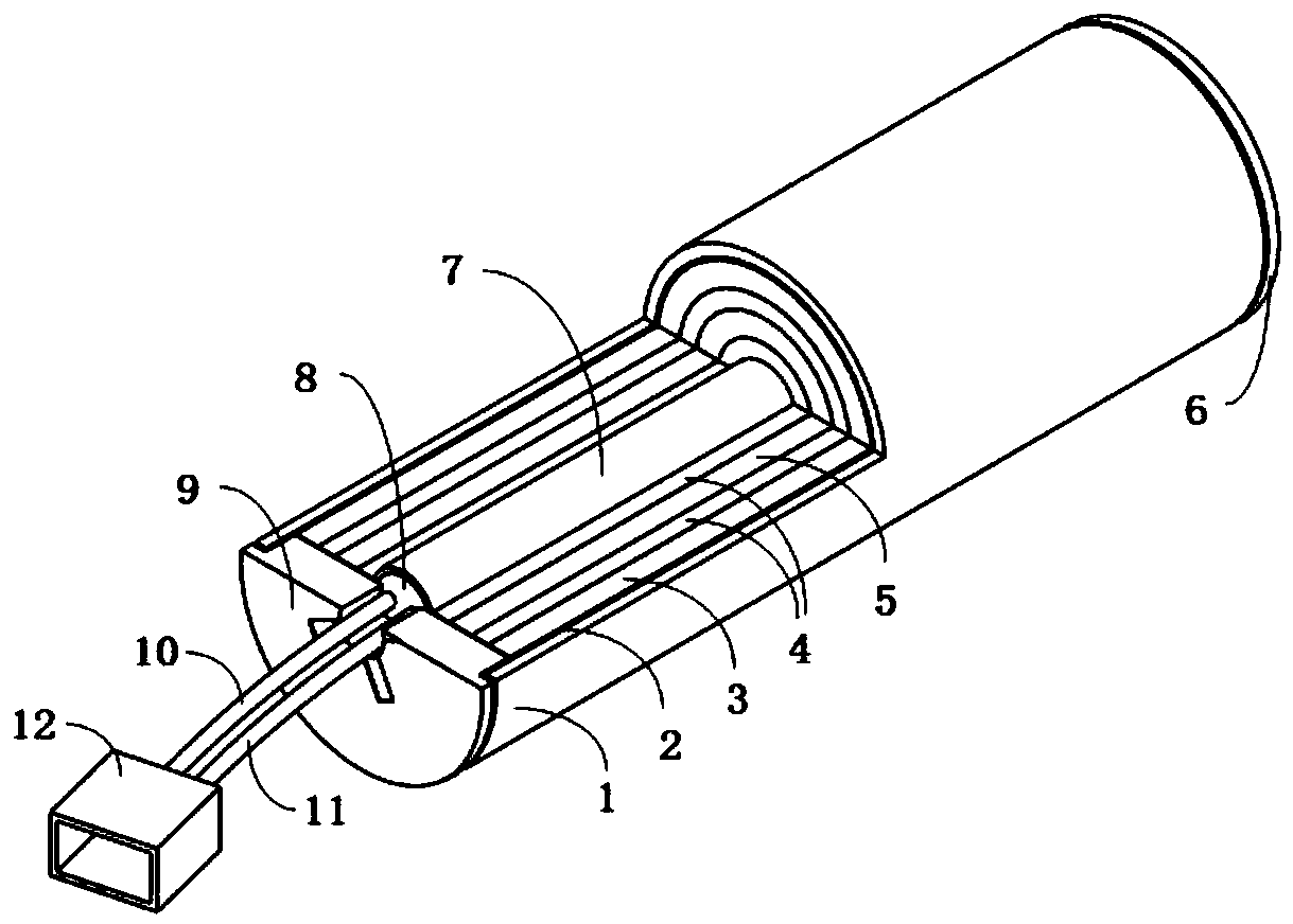 Spiral heating rod-based solid-state lithium battery and heating device and heating control method thereof