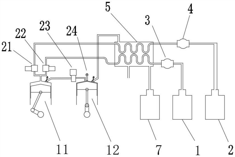 High and low temperature combined cycle engine