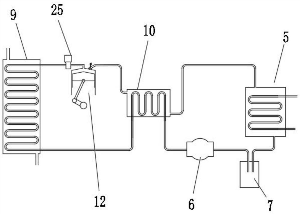 High and low temperature combined cycle engine