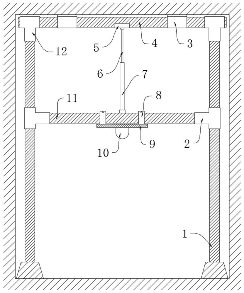 A roadway support roof subsidence early warning device