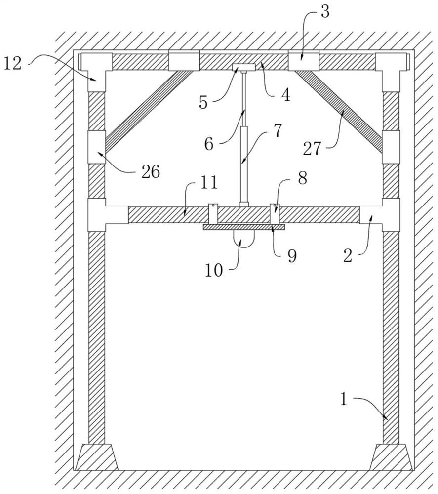 A roadway support roof subsidence early warning device