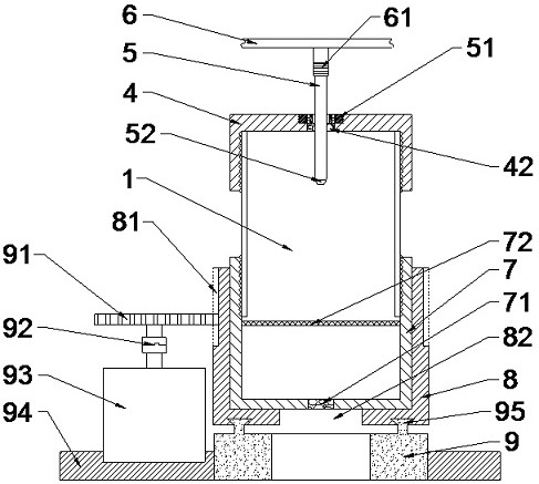 A pretreatment device for enriching fecal exfoliated cells with immunomagnetic beads in the department of oncology