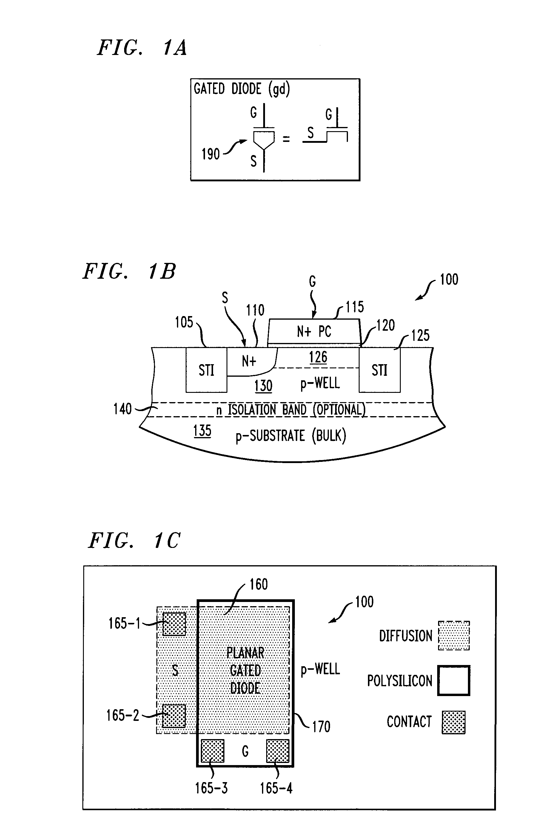 Amplifiers using gated diodes