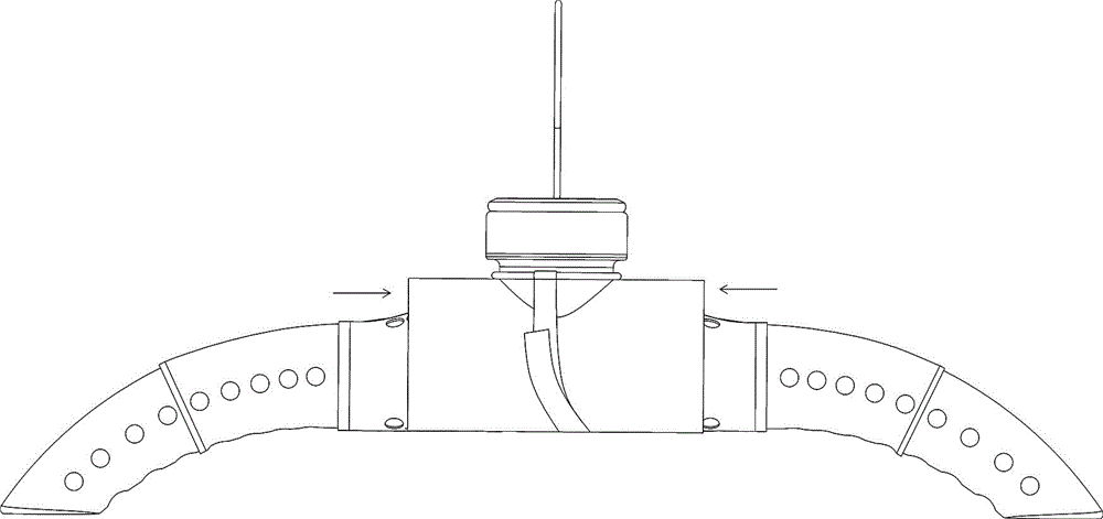 Stretching containing type portable clothes drying rack