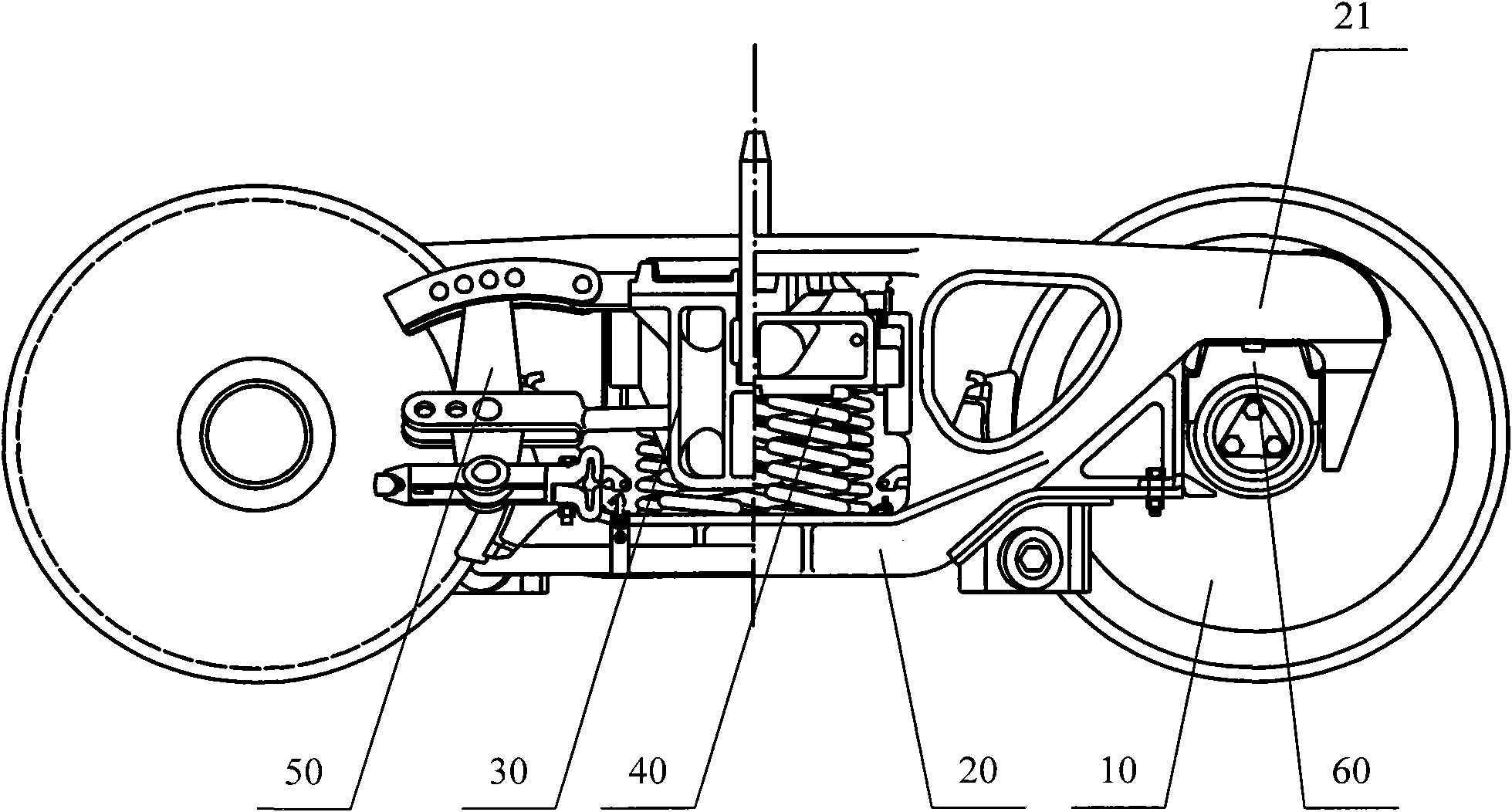 Elastic side bearing for bogie and bogie