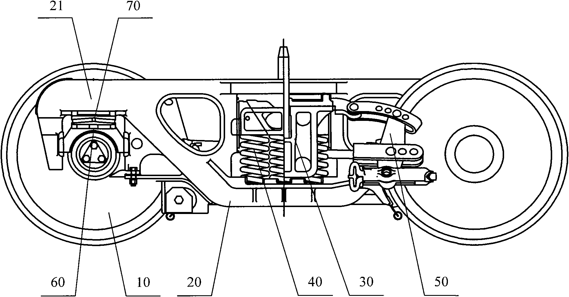 Elastic side bearing for bogie and bogie