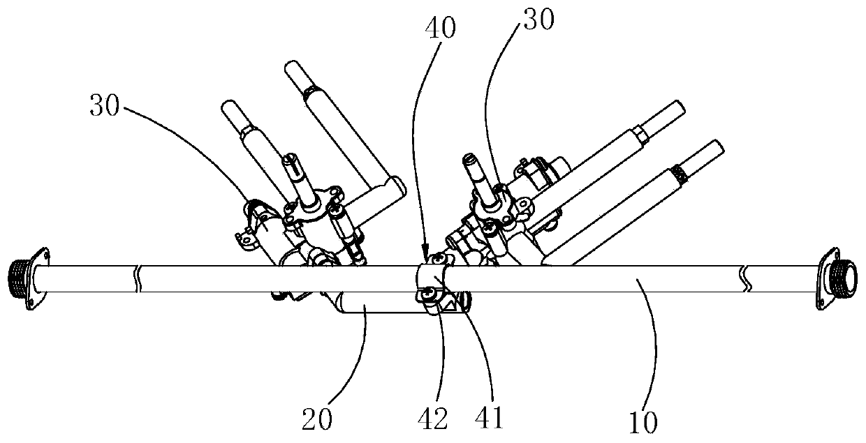 Gas transmission device and gas stove