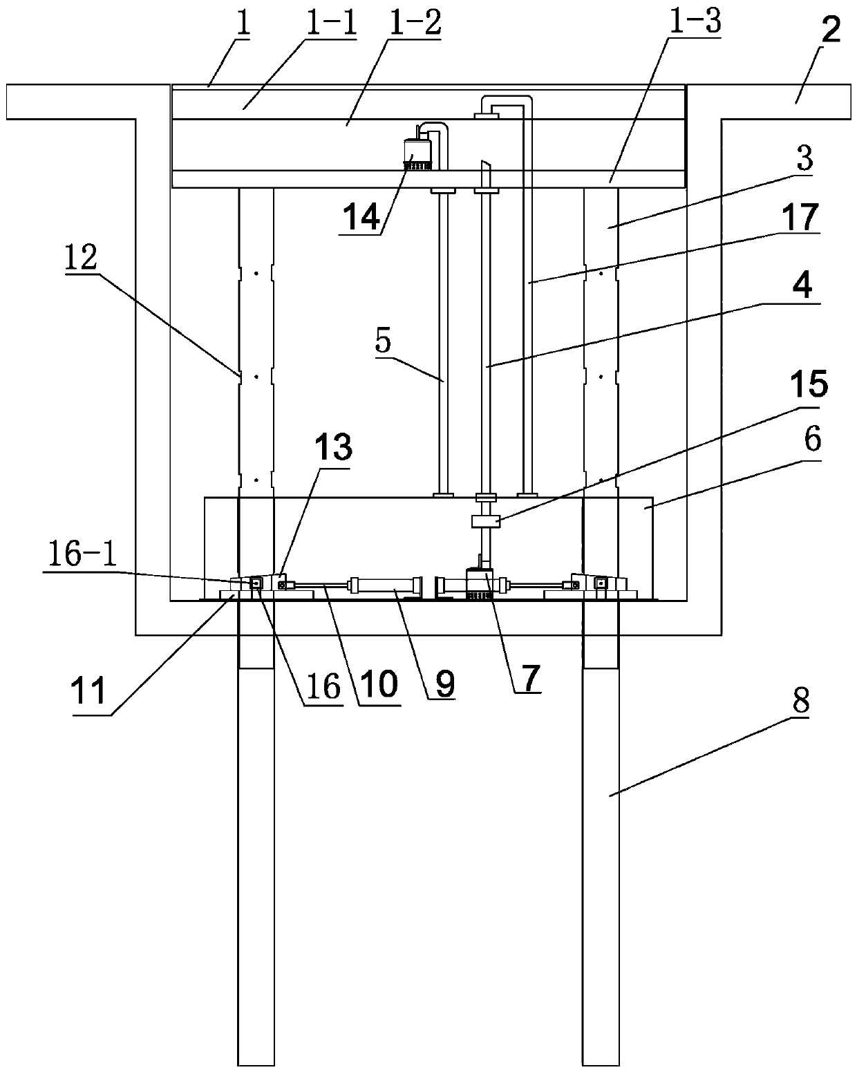 Controllable lifting platform applied to swimming pool