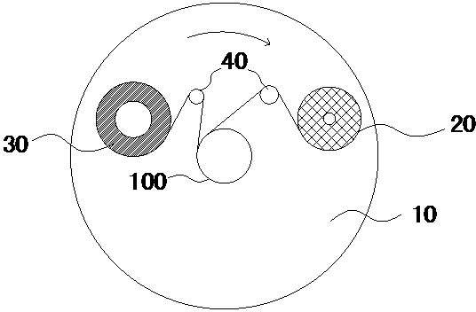 Plastic tube film winding production device and process thereof