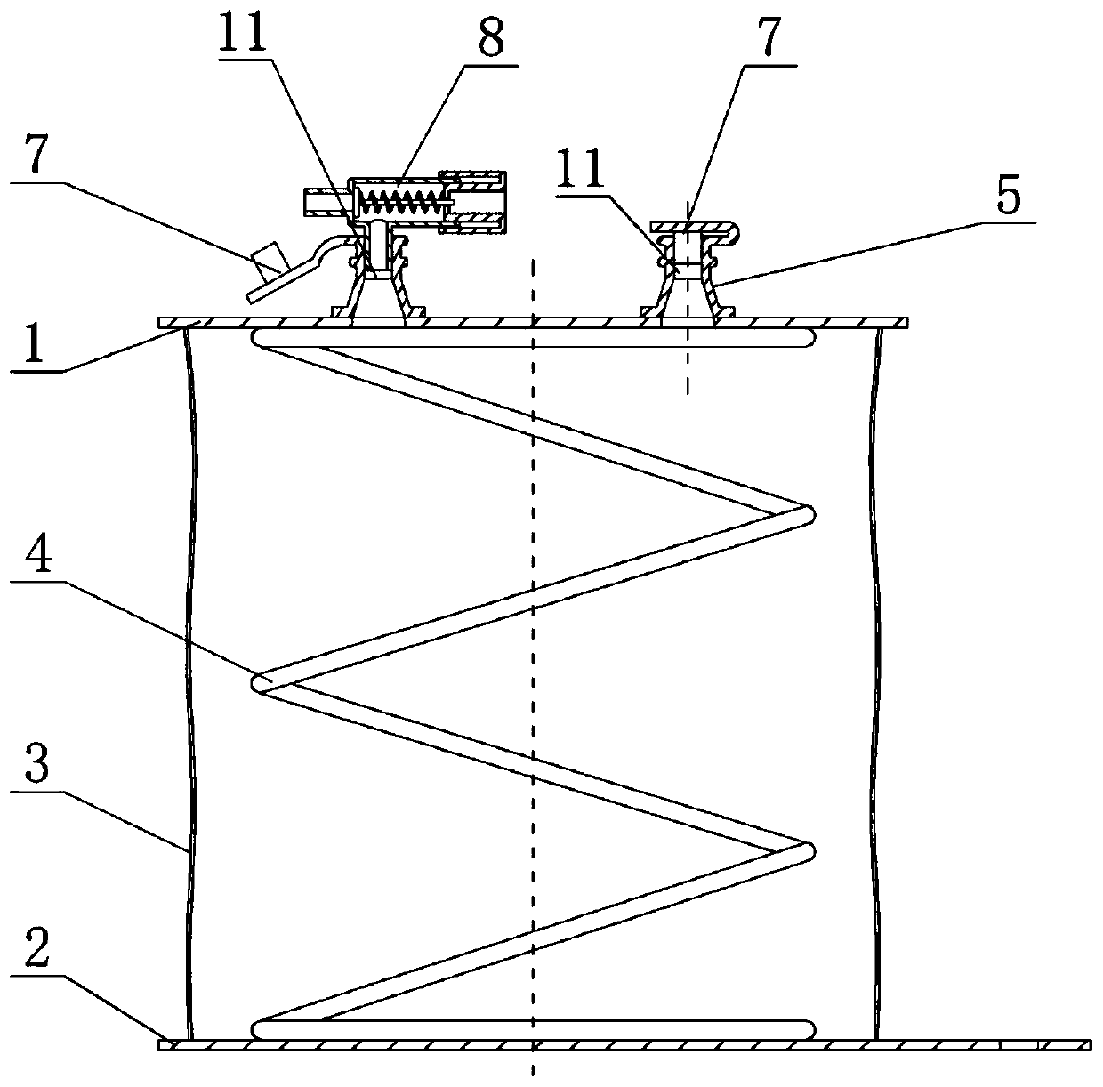 Gastrointestinal pressure reducer with adjustable pressure