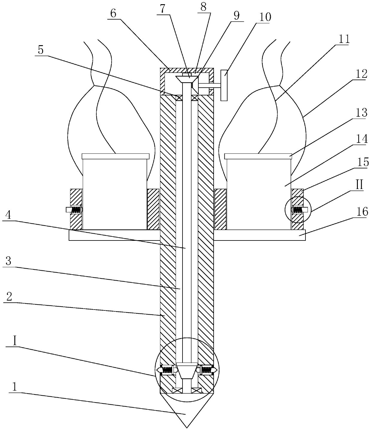 An instrument for collecting and measuring sedimentation in a water-fluctuation zone