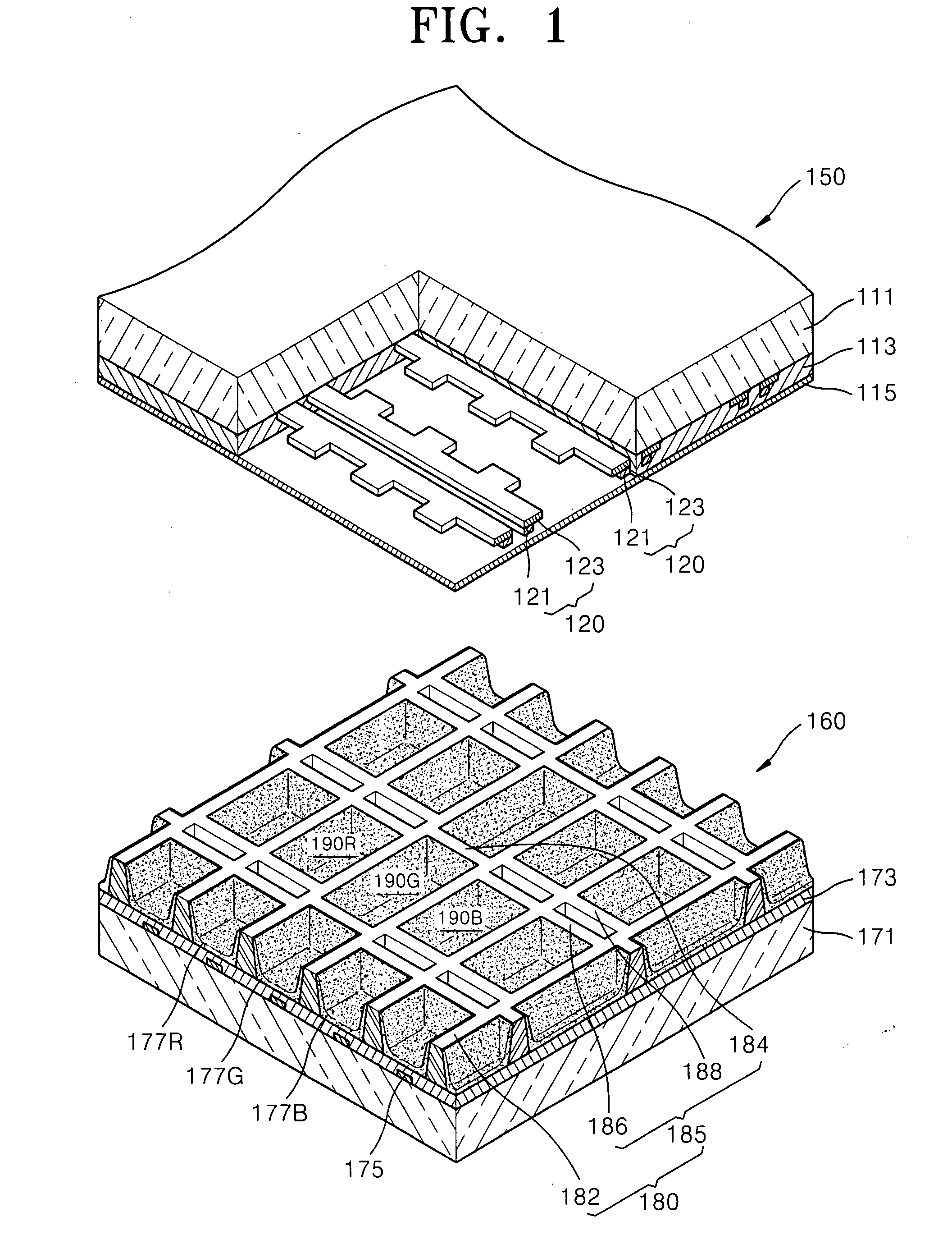 Plasma display panel comprising single barrier ribs and double barrier ribs