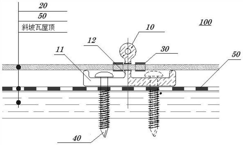 Flexible tile hanging structure and slope tile roof system